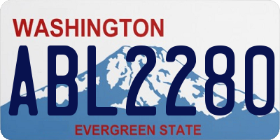WA license plate ABL2280