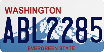 WA license plate ABL2285
