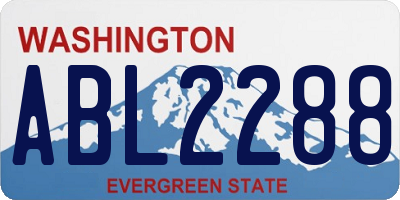 WA license plate ABL2288