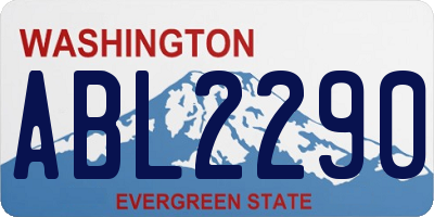 WA license plate ABL2290