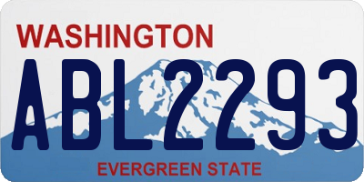 WA license plate ABL2293