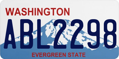WA license plate ABL2298