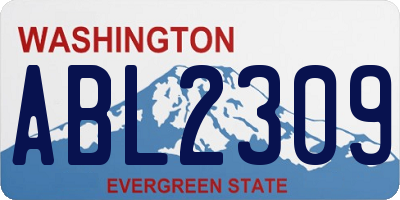 WA license plate ABL2309