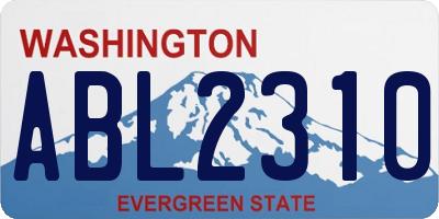 WA license plate ABL2310