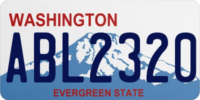 WA license plate ABL2320
