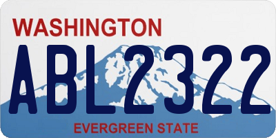WA license plate ABL2322