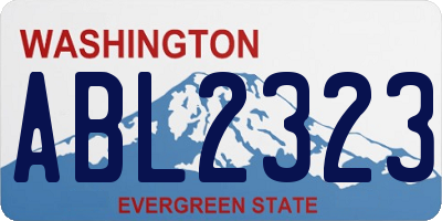 WA license plate ABL2323