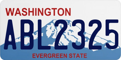 WA license plate ABL2325