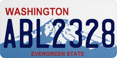 WA license plate ABL2328