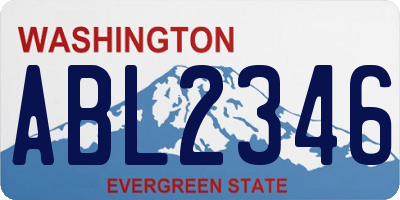 WA license plate ABL2346