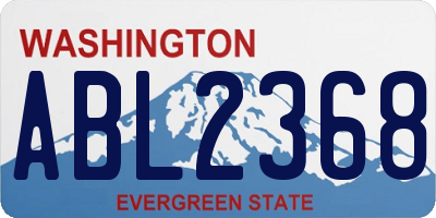 WA license plate ABL2368