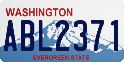 WA license plate ABL2371