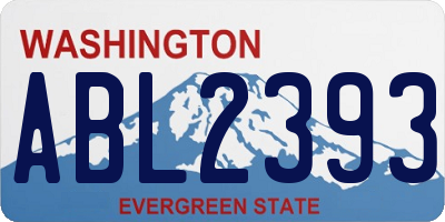 WA license plate ABL2393
