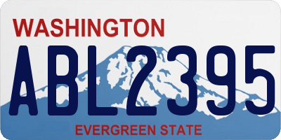 WA license plate ABL2395