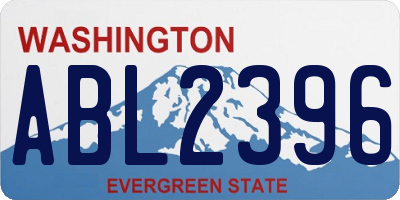 WA license plate ABL2396