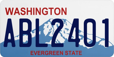 WA license plate ABL2401