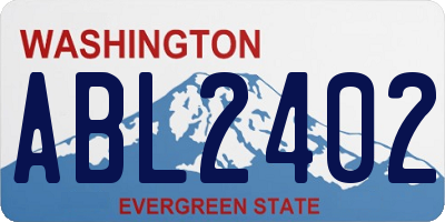 WA license plate ABL2402