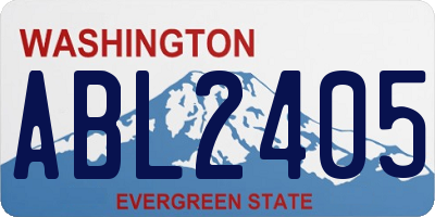 WA license plate ABL2405