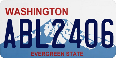WA license plate ABL2406
