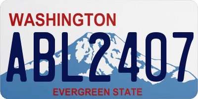WA license plate ABL2407
