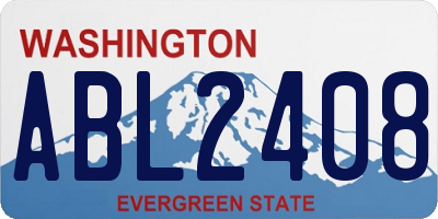 WA license plate ABL2408