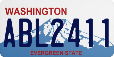 WA license plate ABL2411
