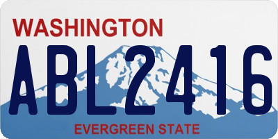 WA license plate ABL2416