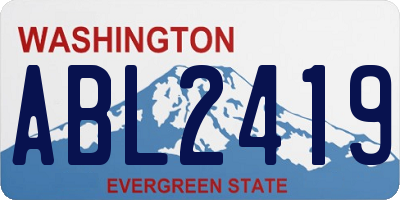 WA license plate ABL2419