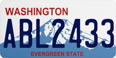 WA license plate ABL2433