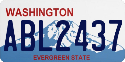 WA license plate ABL2437
