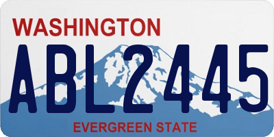 WA license plate ABL2445