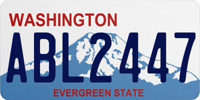 WA license plate ABL2447