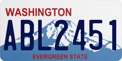 WA license plate ABL2451