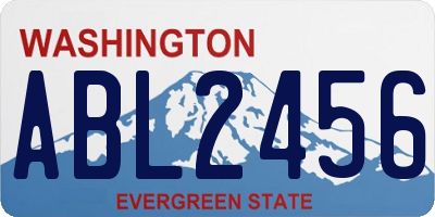 WA license plate ABL2456
