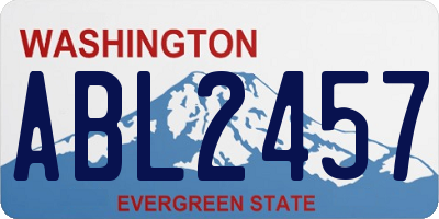 WA license plate ABL2457