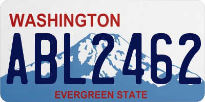 WA license plate ABL2462