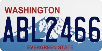WA license plate ABL2466