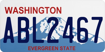 WA license plate ABL2467