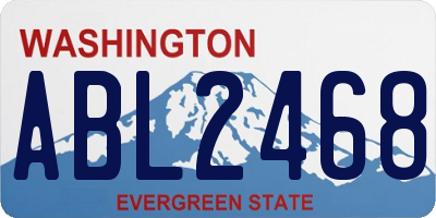 WA license plate ABL2468
