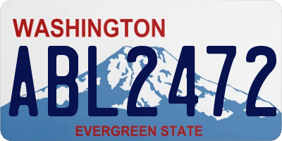 WA license plate ABL2472
