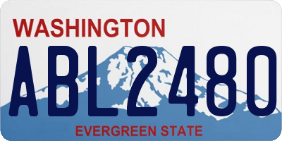 WA license plate ABL2480