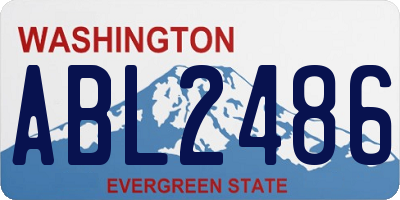 WA license plate ABL2486