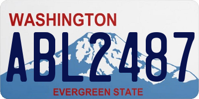 WA license plate ABL2487