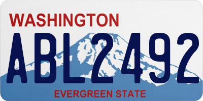 WA license plate ABL2492