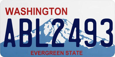 WA license plate ABL2493