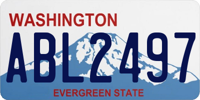 WA license plate ABL2497