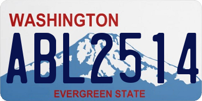 WA license plate ABL2514