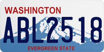 WA license plate ABL2518