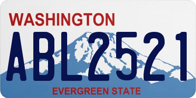 WA license plate ABL2521