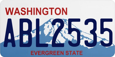 WA license plate ABL2535